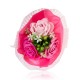 Bouquet de 3X8g Roses en papier de savon, 4 modèles assortis, senteur : Rose