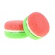 Macaron effervescent vert et rouge 70g, senteur : pastèque
