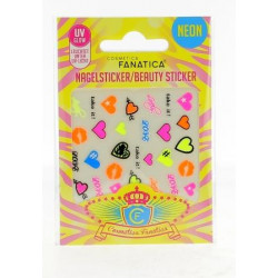 Stickers pour ongles 'NEON COEURS'