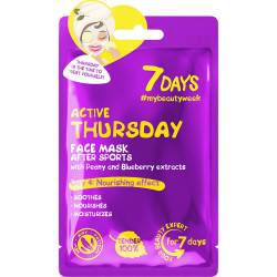 7 DAYS Masque soin visage en tissu ACTIVE THURSDAY (Jeudi Actif)