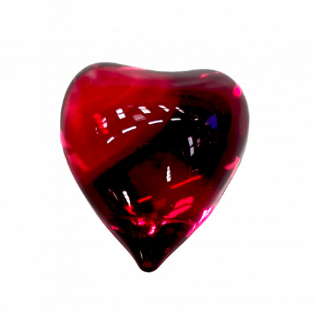 Perle coeur rouge transparent N° LOT M1802HRS